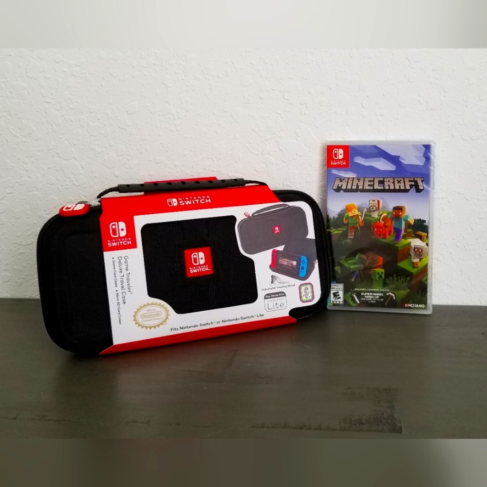 Nintendo switch case & Minecraft game (sealed)